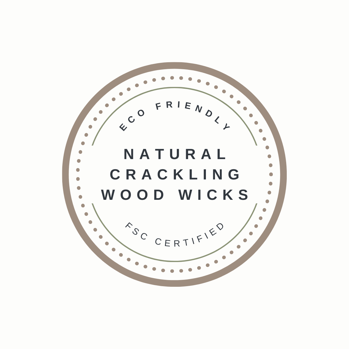 Enjoy the multi-sensory effect of our softly crackling, eco-friendly wood wicks. Our wicks are 100% natural wood from Sappy Fruit Trees, sustainably sourced in the USA from FSC-certified mills. The adhesives used are vegan and non-toxic.