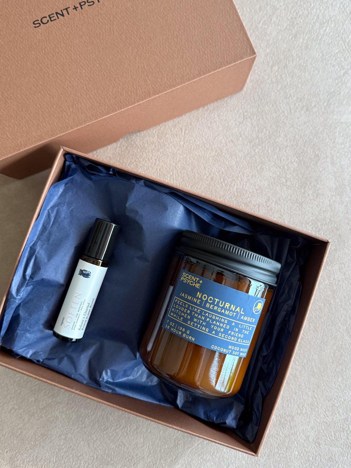 Nocturnal + Soften Candle and Aromatherapy Roller