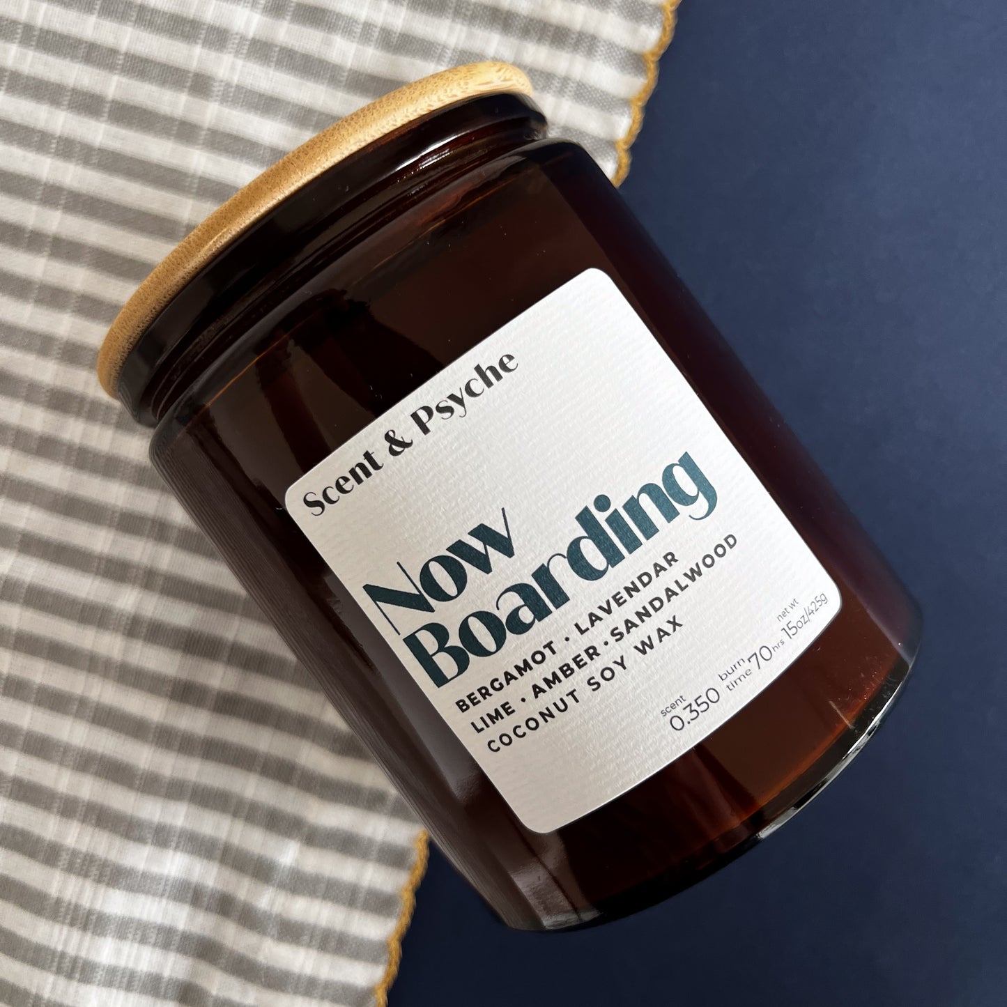 Now Boarding Wood Wick 15oz Scented Candle | Bergamot, Lavender