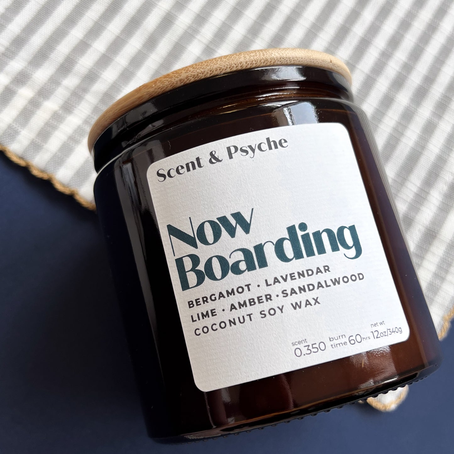 Now Boarding Wood Wick 12oz Scented Candle | Bergamot, Lavender