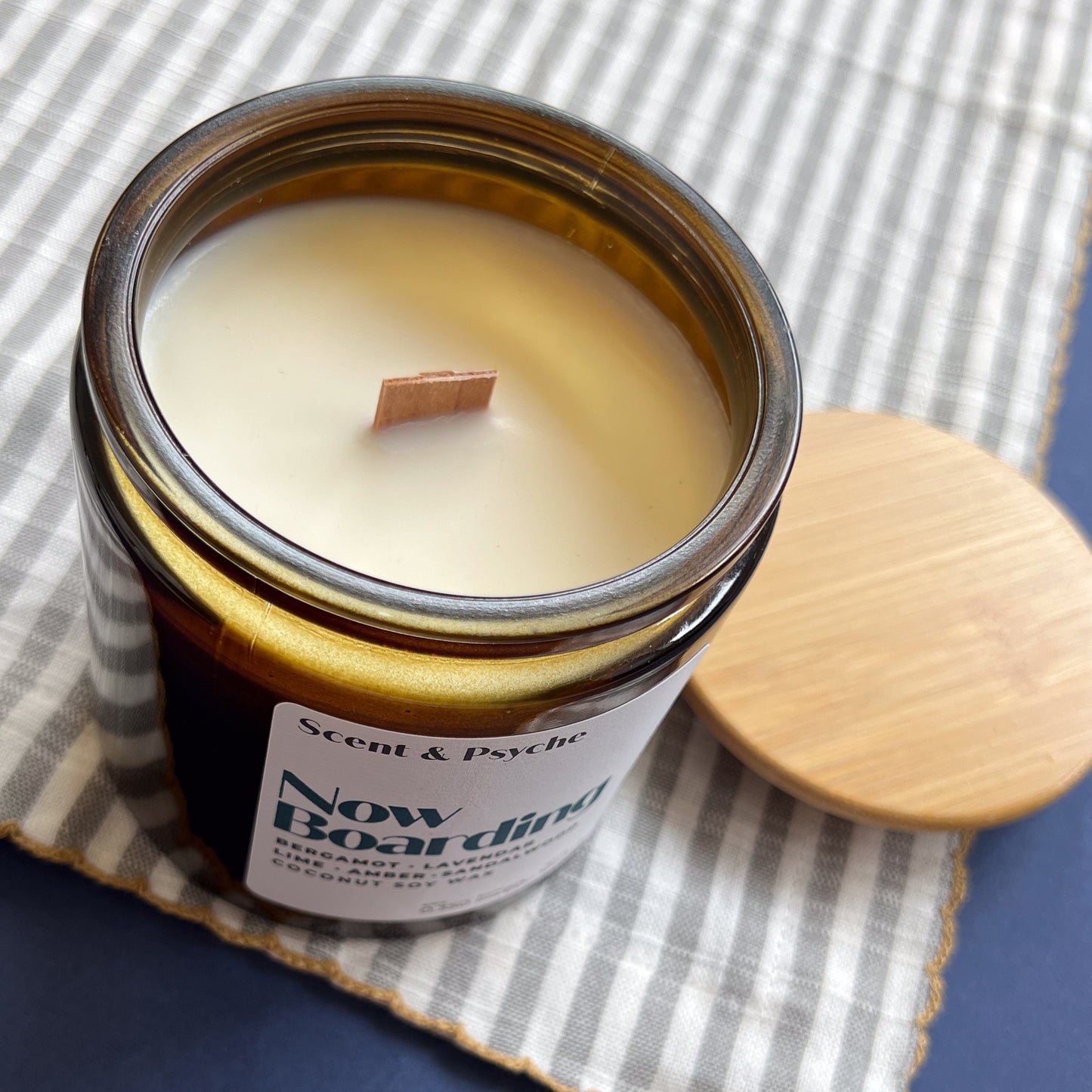 Now Boarding Wood Wick 12oz Scented Candle | Bergamot, Lavender