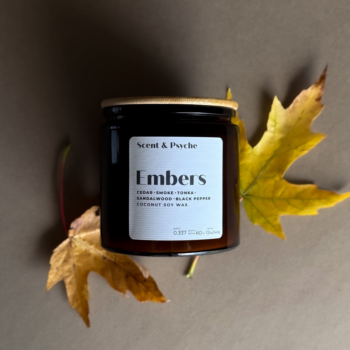 Embers Scented Candle  - 12oz Amber Jar