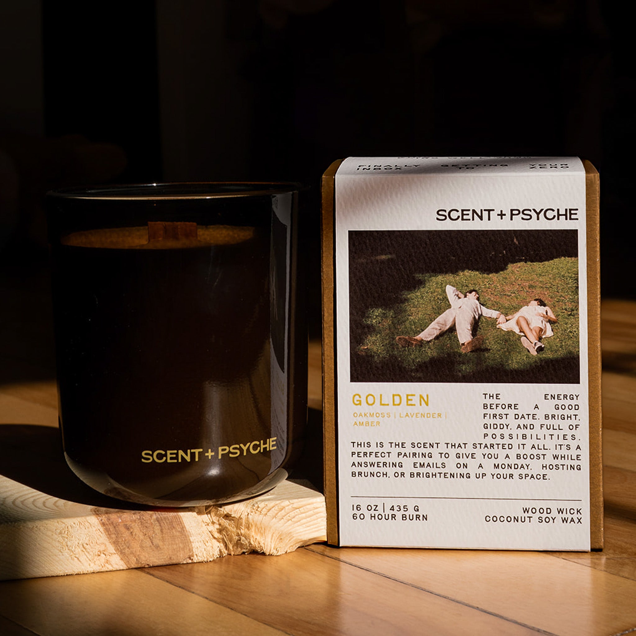 Golden Wood Wick Candle