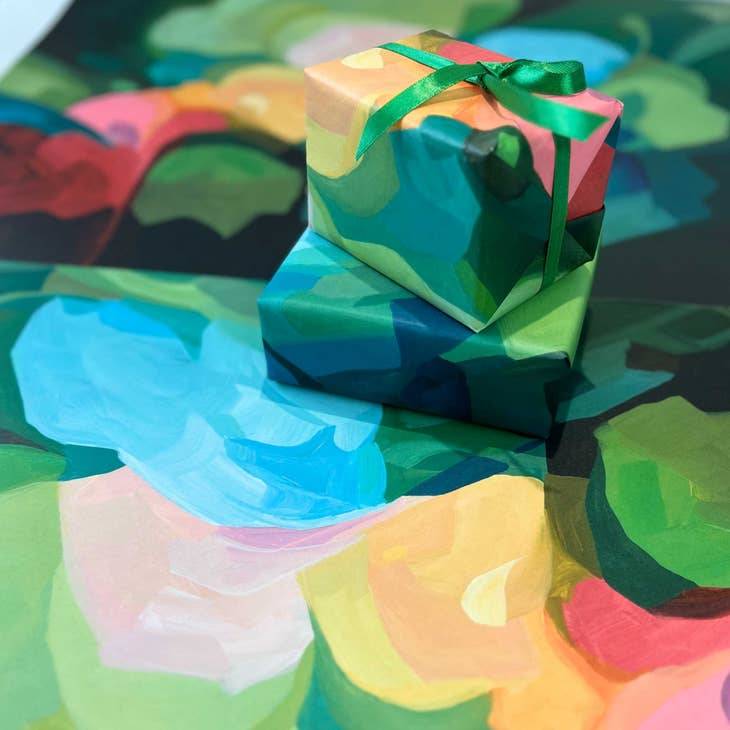 Emerald Green Gift Wrap | Green Wrapping Paper | Abstract Gift Wrap ...