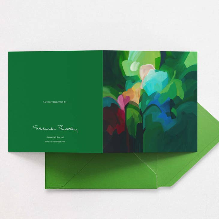 
                  
                    Emerald Green  Abstract Greeting Card | Abstract Art Card
                  
                