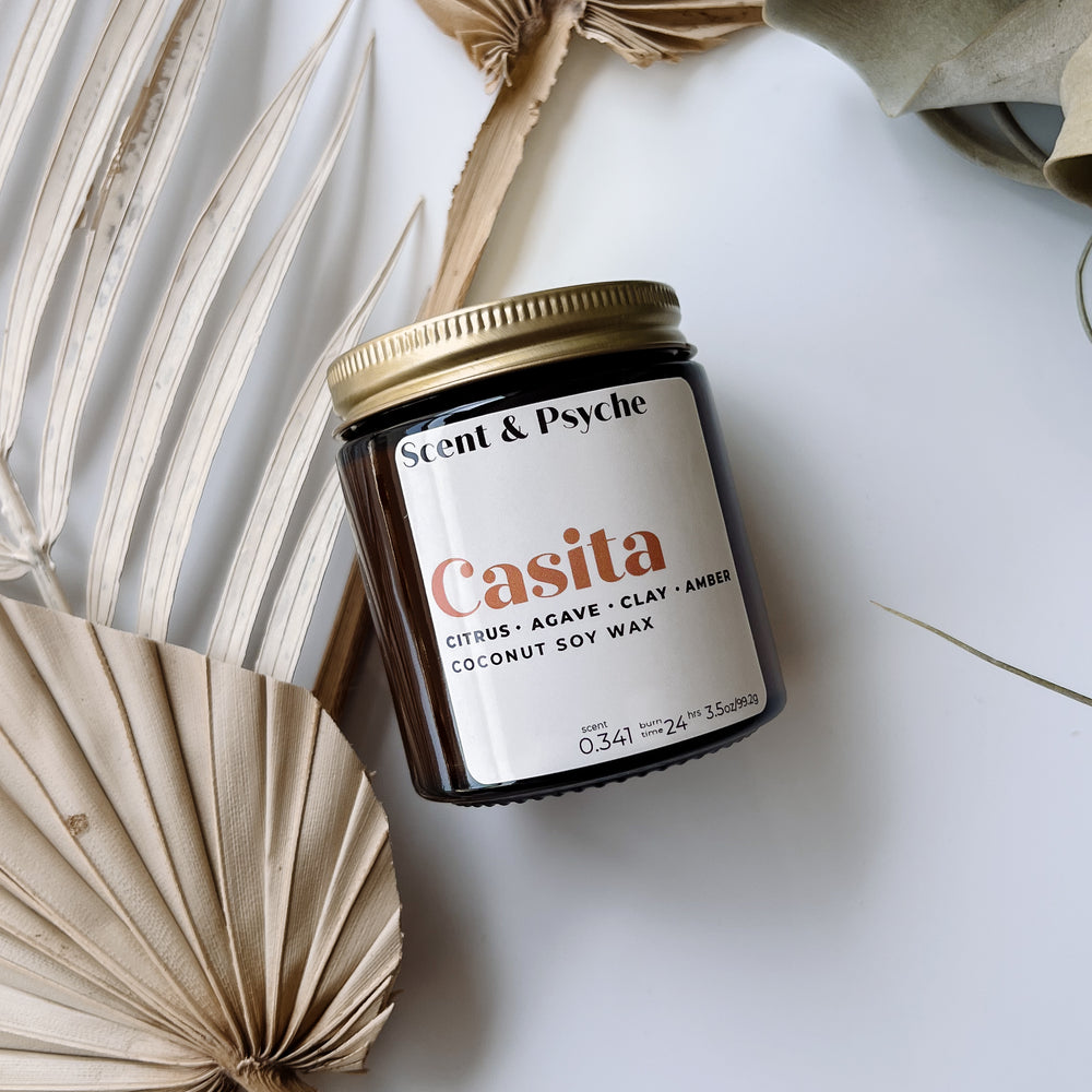 Casita Scented Candle   - 4oz Amber Jar