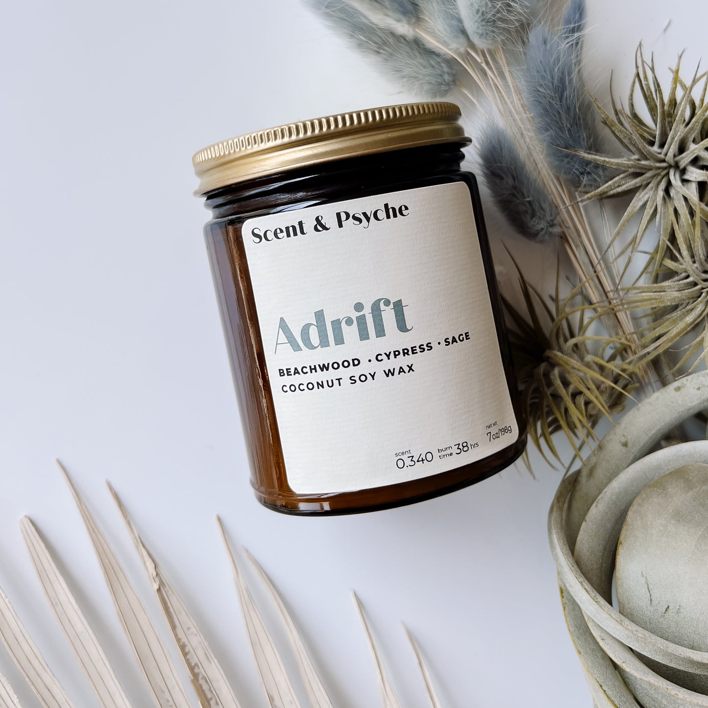 
                  
                    Adrift Scented Candle  - 7oz Amber Jar
                  
                