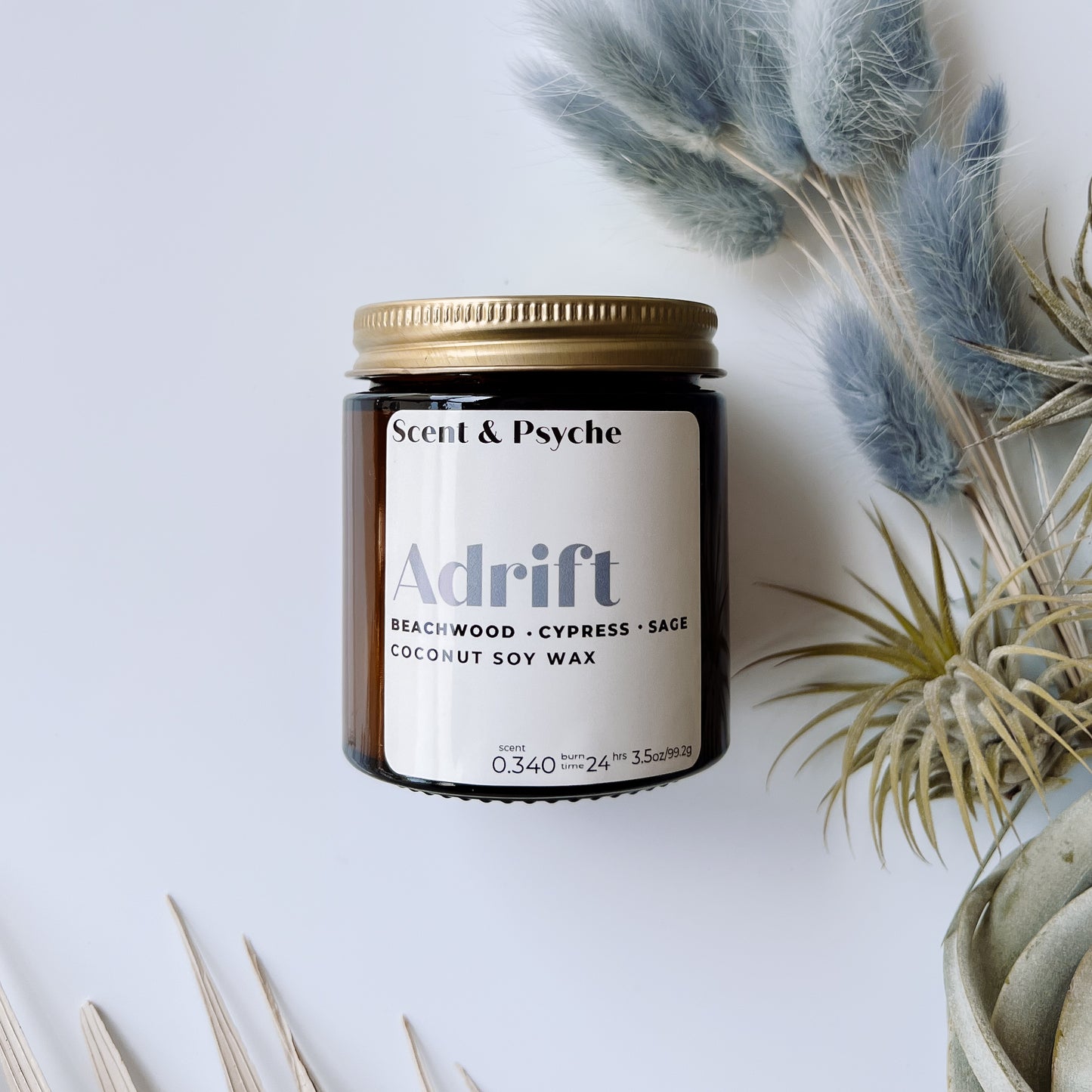 
                  
                    Adrift Scented Candle   - 4oz Amber Jar
                  
                