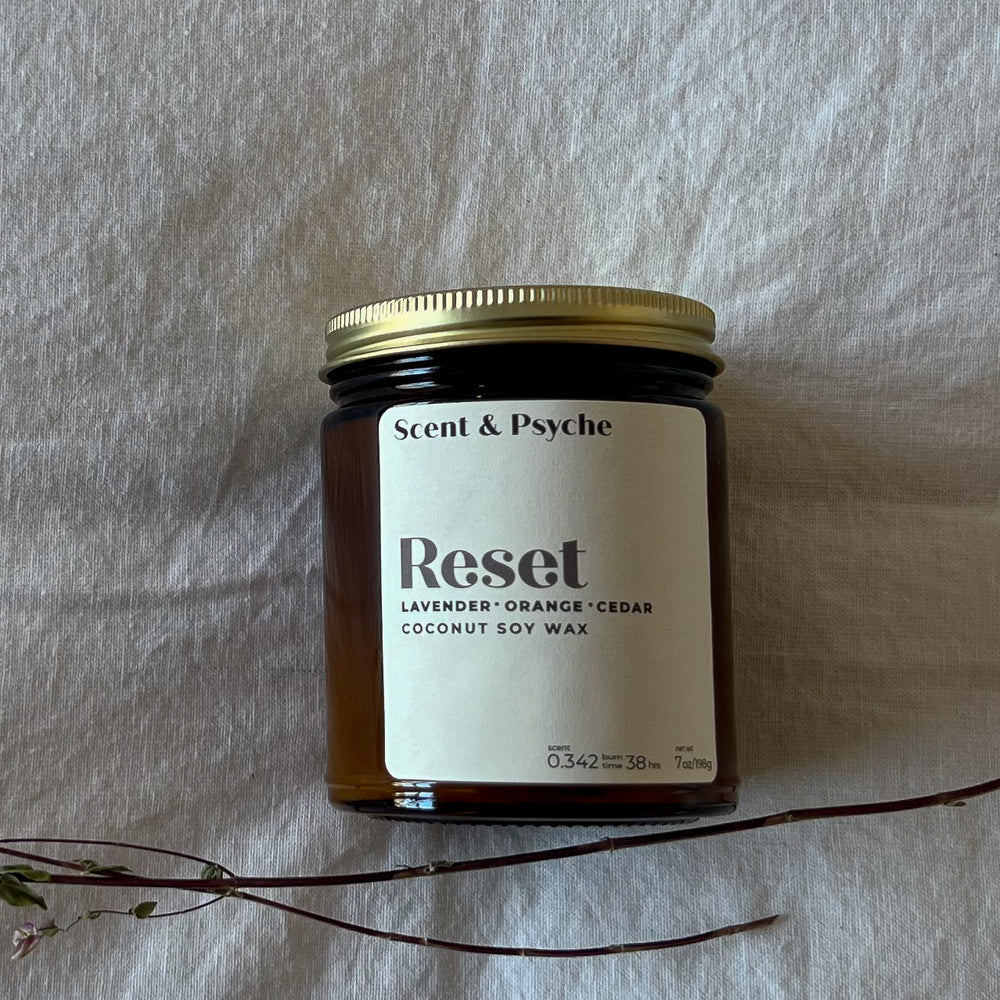 Reset Scented Candle  - 7oz Amber Jar