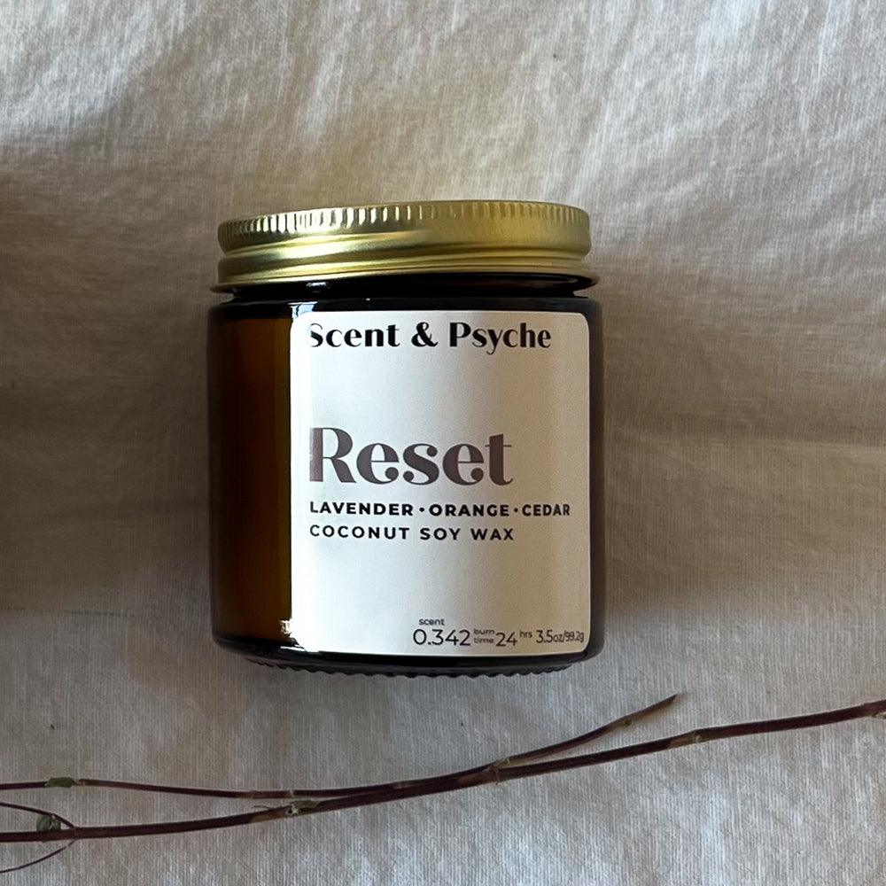 Reset Scented Candle   - 4oz Amber Jar