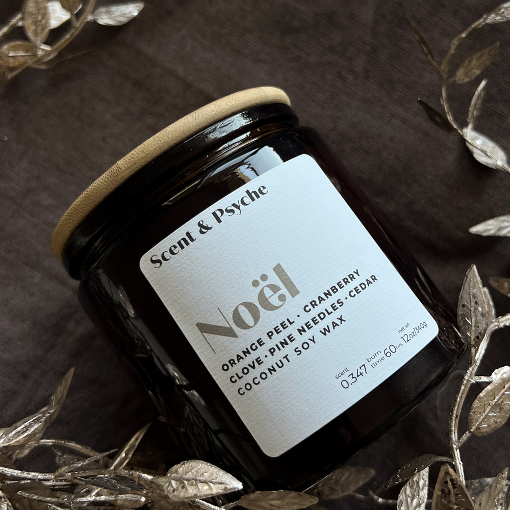 Noel Scented Candle - 12oz Amber Jar