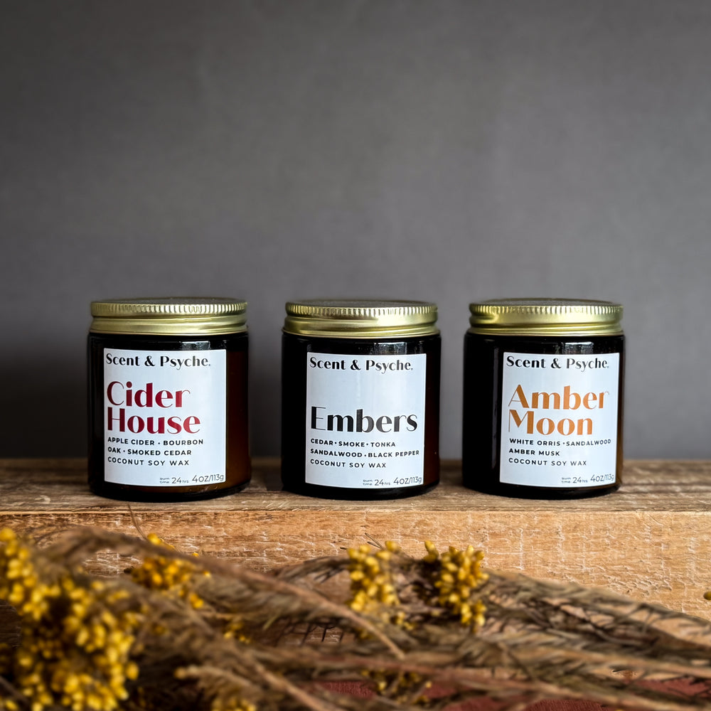The Fall Essentials Bundle - Set of 3 4oz Wood Wick Candles