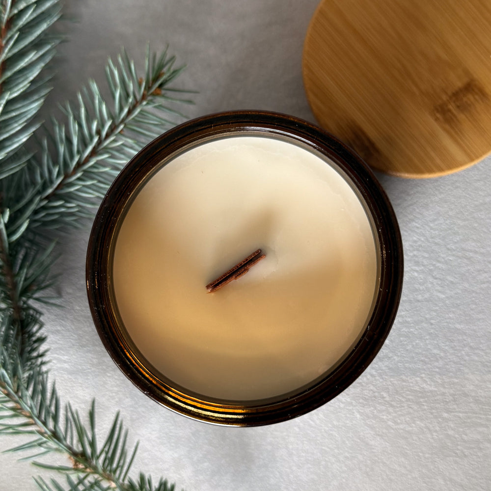 
                  
                    Frosted Spruce Scented Candle  - 12oz Amber Jar
                  
                