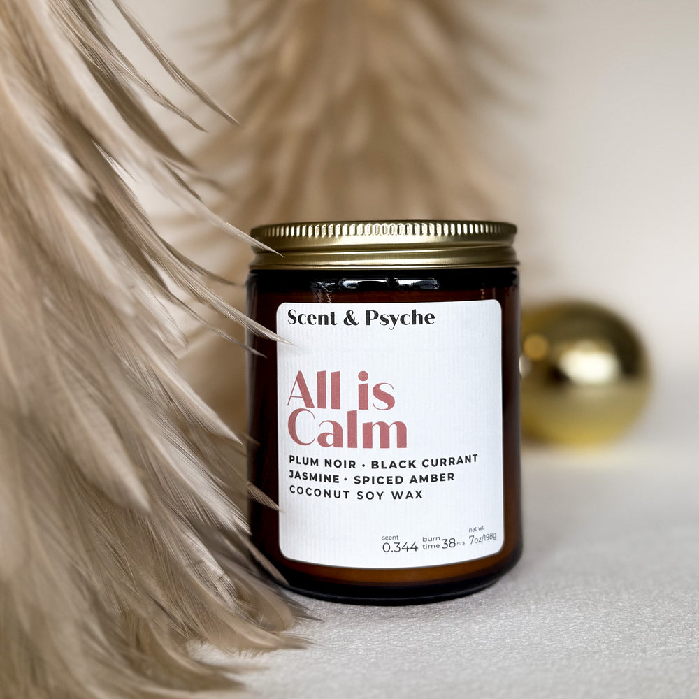 All is Calm Scented Candle  - 7oz Amber Jar