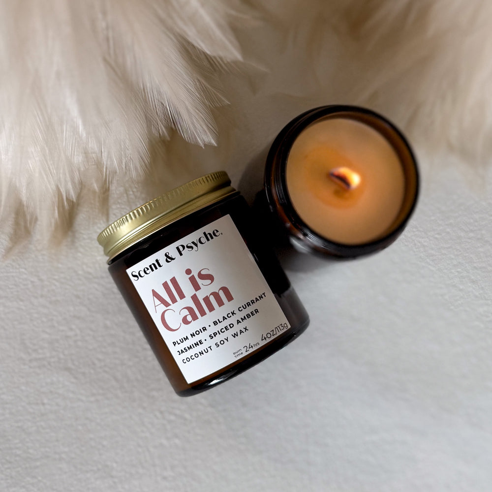 All is Calm Scented Candle   - 4oz Amber Jar