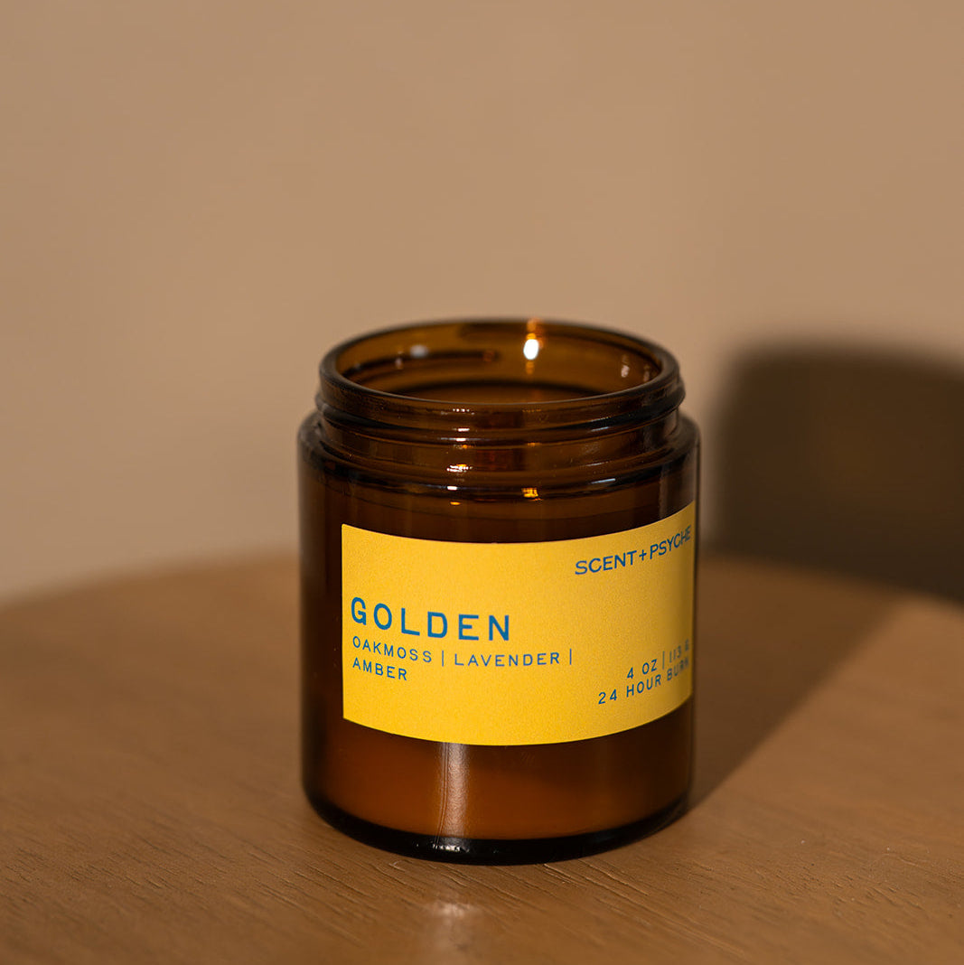 Golden Wood Wick Candle