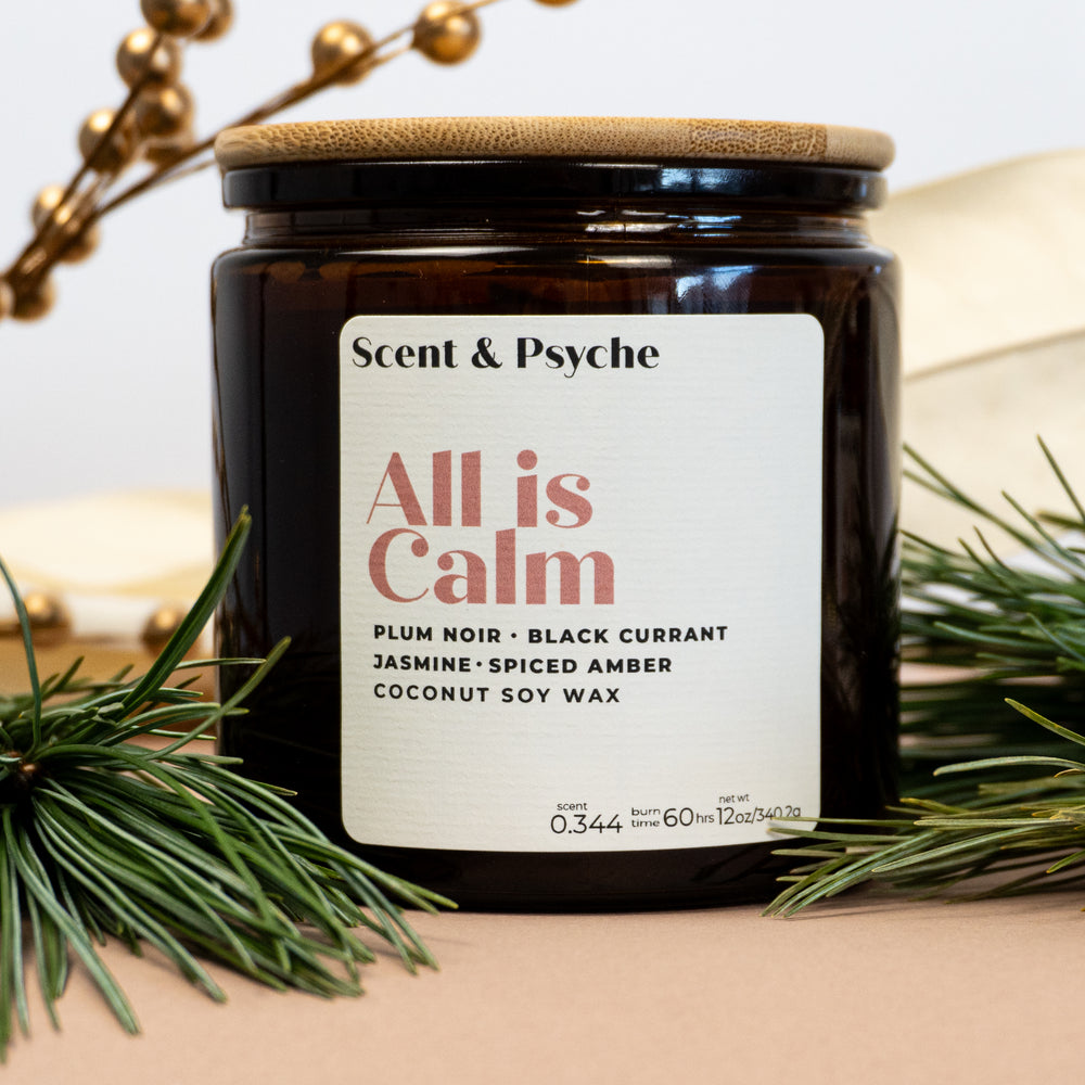 all is calm 12oz scented candle