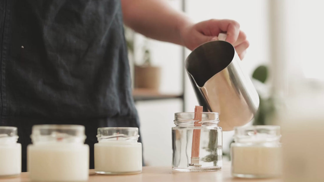 OUR STORY - VIDEO OF HANDPOURING CANDLES