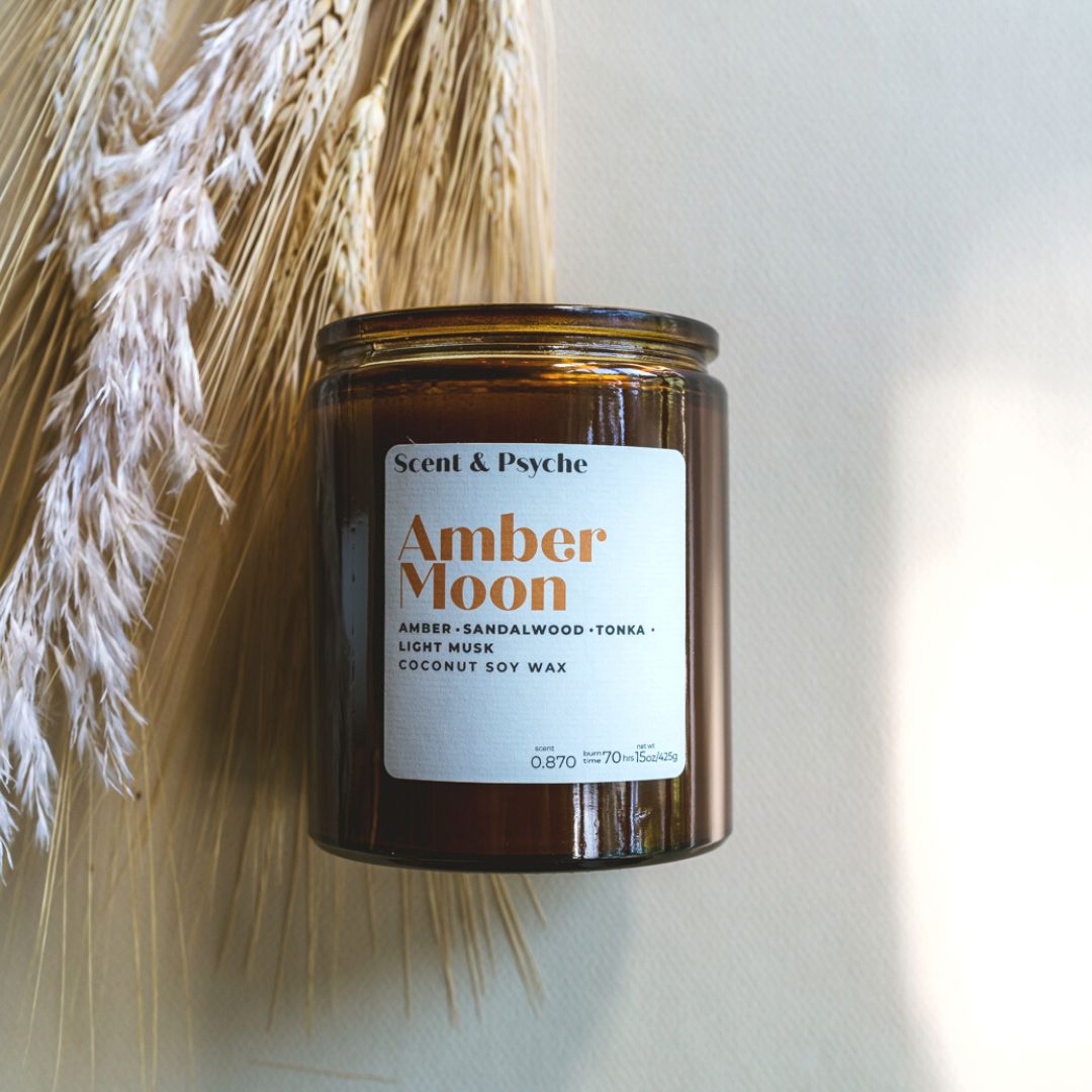 
                  
                    Amber Moon Scented Candle  - 15oz Amber Jar
                  
                