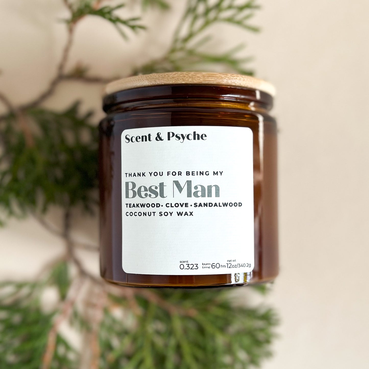 
                  
                    Best Man Scented Candle  - 12oz Amber Jar
                  
                