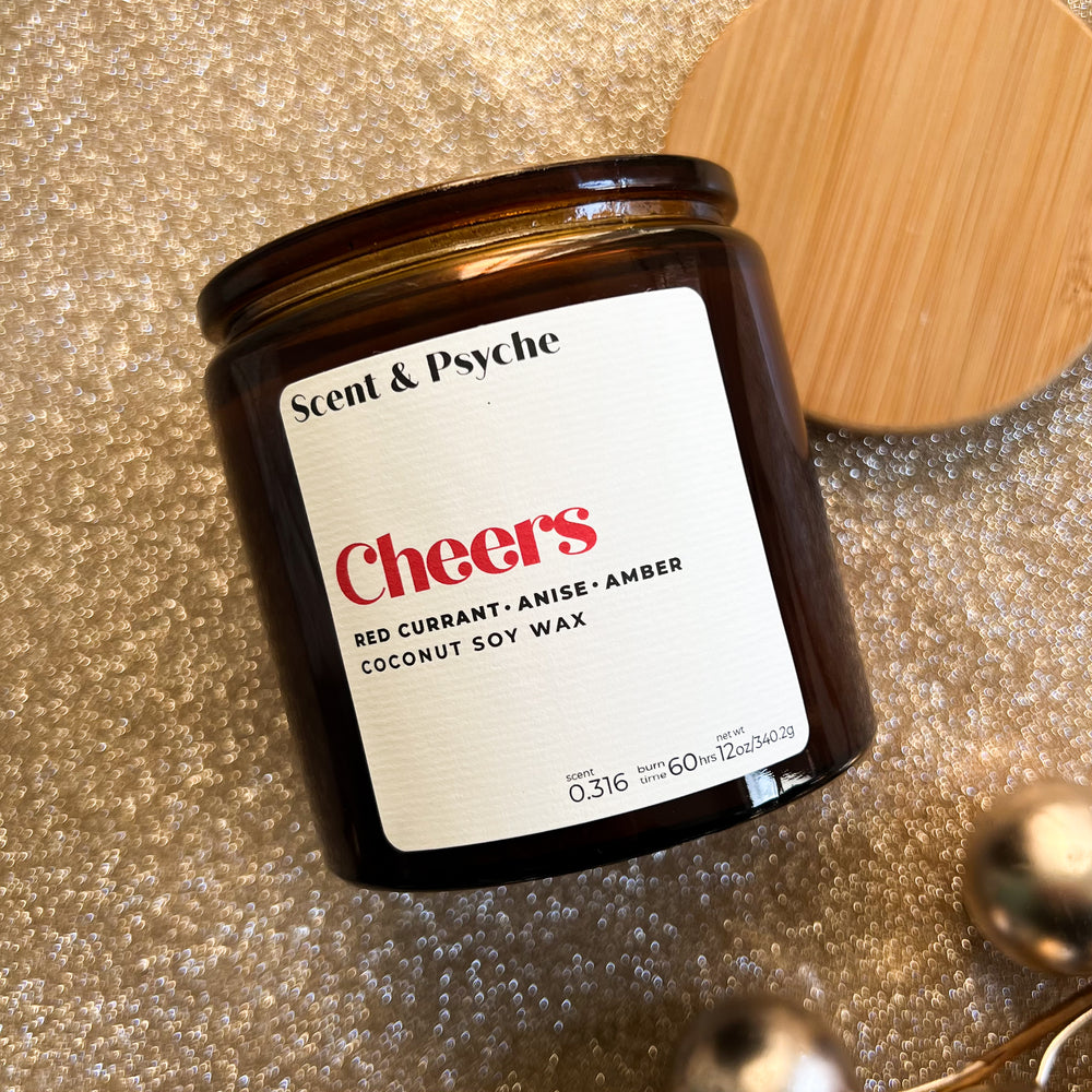 
                  
                    Cheers Scented Candle  - 12oz Amber Jar
                  
                