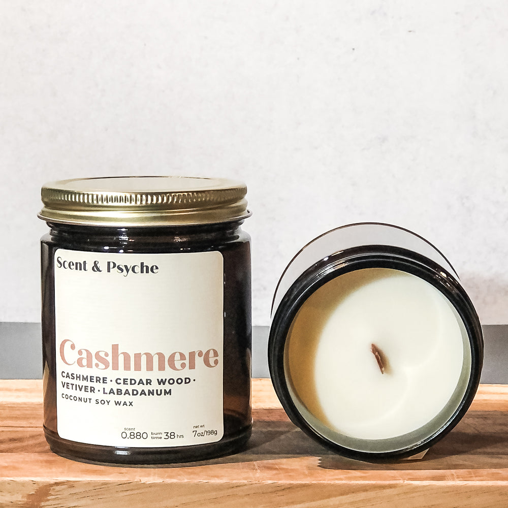 Cashmere Scented Candle  - 7oz Amber Jar